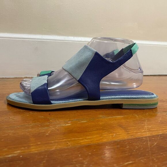 Kelsi Dagger Women’s Size 9 Brooklyn Rogan Sandals Blue Slingback Flats Suede - Picture 6 of 10